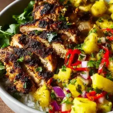 Jerk Chicken Bowl with Pineapple Salsa