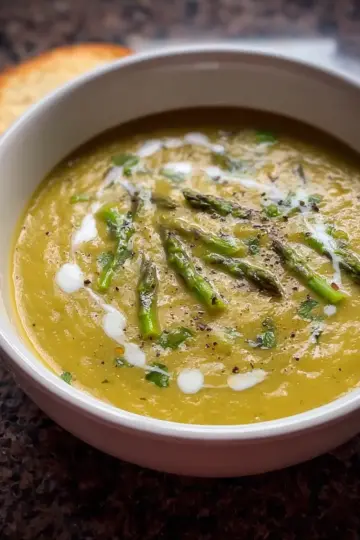 Slow Cooker Asparagus Leek Soup