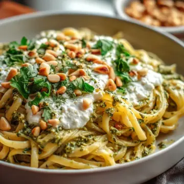 Creamy Pesto Goat Cheese Pasta with Pine Nuts – Easy 40-Minute Comfort Food