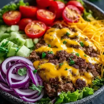 High-Protein Cheeseburger Bowls