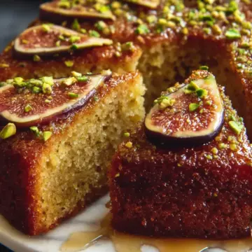 Fig and Pistachio Semolina Cake Recipe