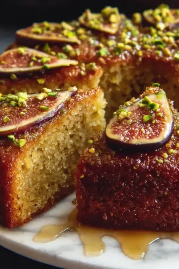Fig and Pistachio Semolina Cake Recipe