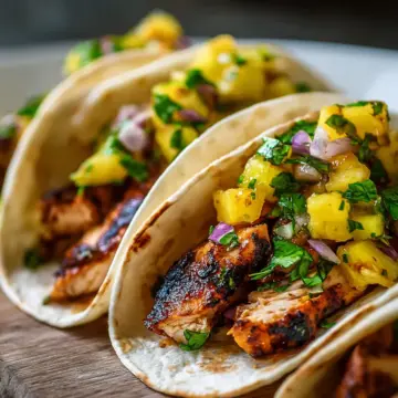 Grilled Teriyaki Chicken Tacos with Pineapple Salsa Recipe